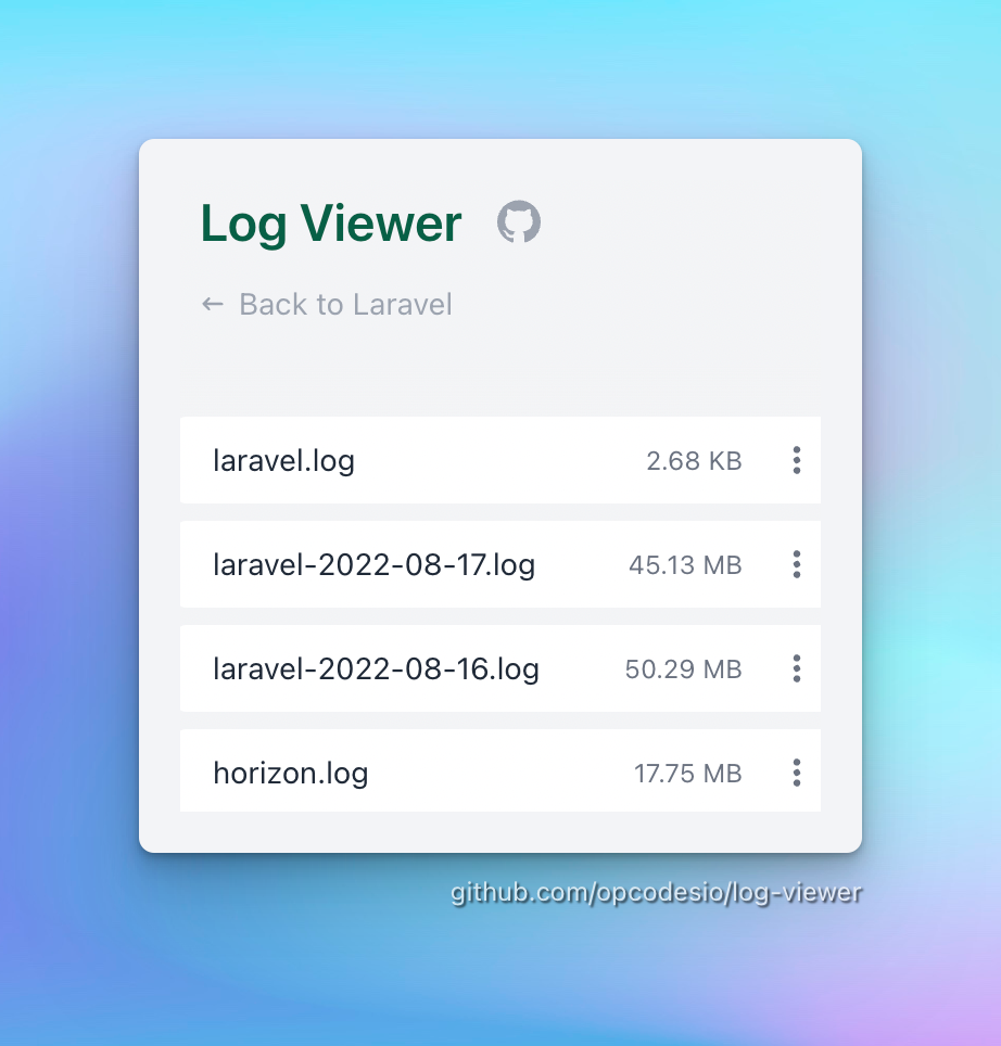 Log Viewer for Laravel