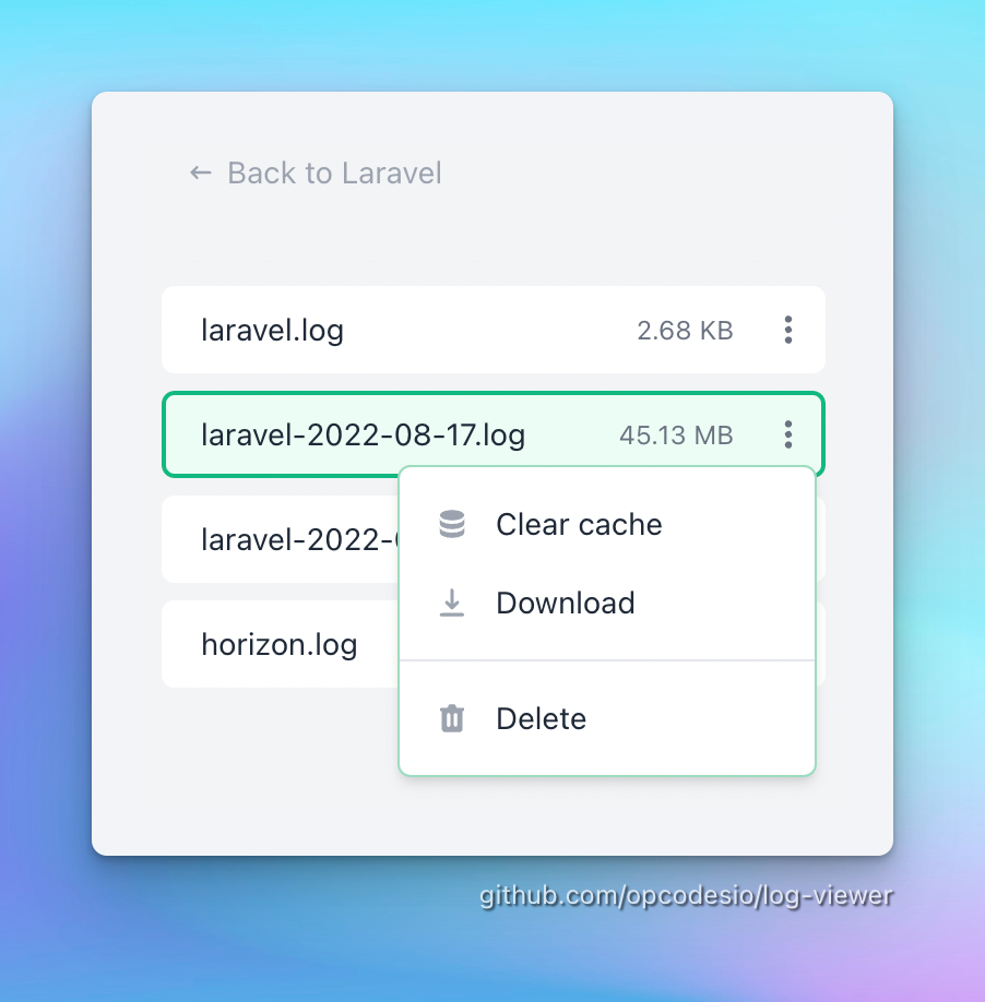 Log Viewer for Laravel